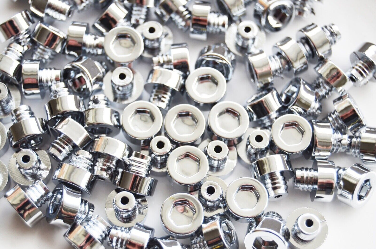 500 x Chrome Plastic Wheels Rivet Nuts fake rim bolts Ref Q5C Box 3