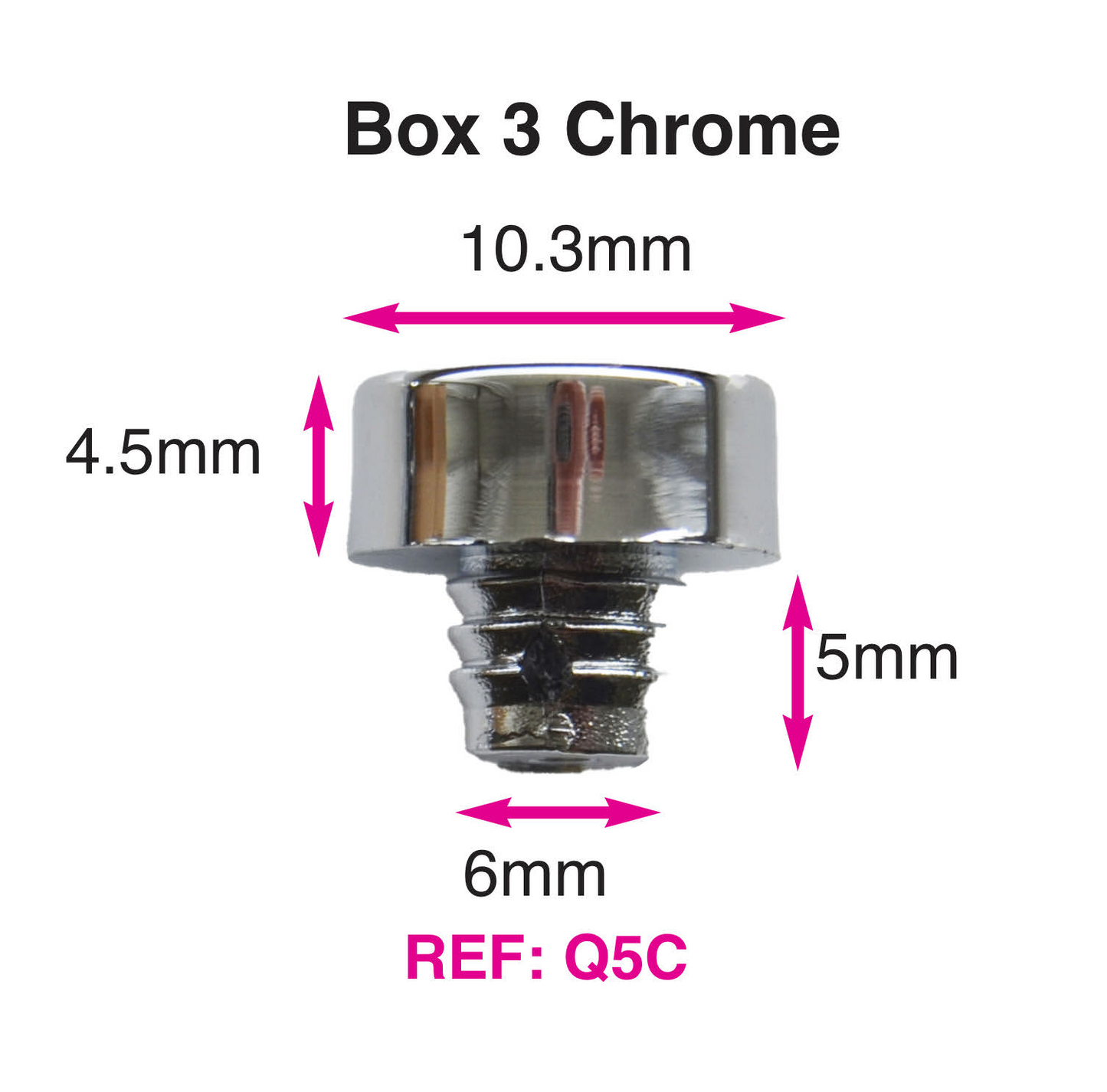 500 x Chrome Plastic Wheels Rivet Nuts fake rim bolts Ref Q5C Box 3