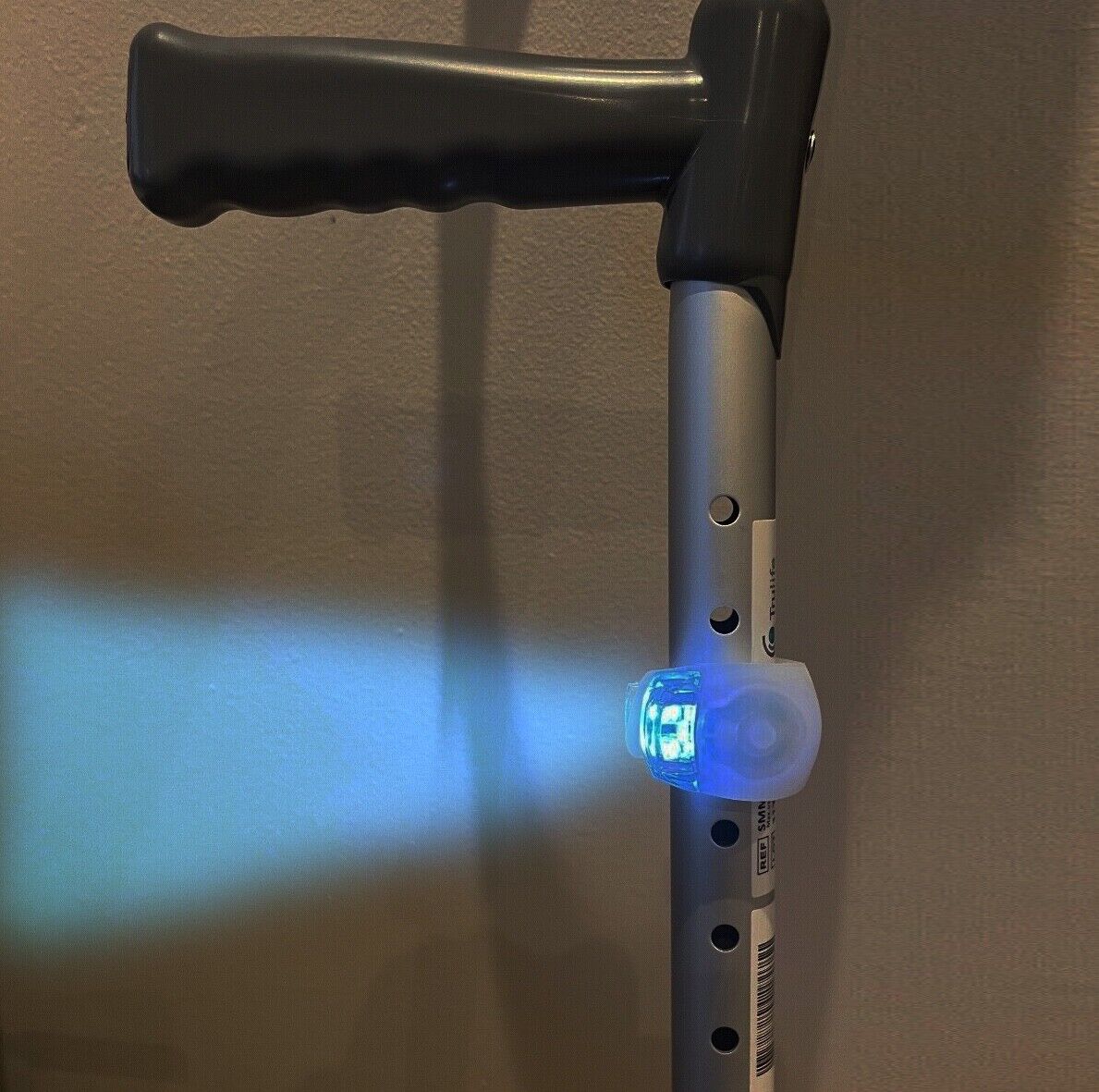 PAIR OF CRUTCHLIGHTS® THE NEW LIGHTING SOLUTION FOR MOBILITY AIDS..