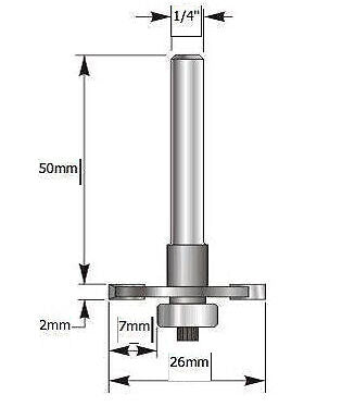 UK STOCK - 2mm ROUTER FOR T-TRIM KNOCK ON EDGING. VW CAMPER, MOTORHOME PZ