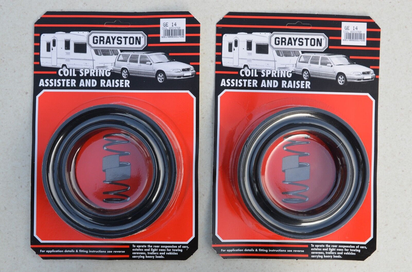 PAIR Grayston 51 - 65mm GE15A Coil Spring Suspension Assisters NOT A SINGLE