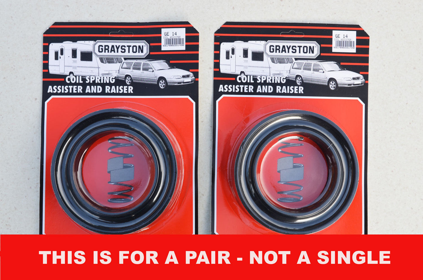 PAIR Grayston 51 - 65mm GE15A Coil Spring Suspension Assisters NOT A SINGLE