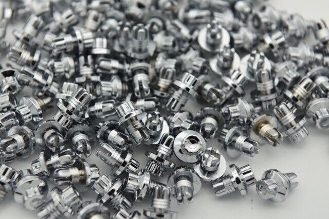 100 x Chrome Plastic Wheels Rivet Nuts for fake rim bolts + FREE TOOL