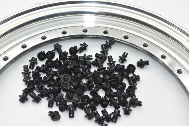 1 Sample x Black Plastic Wheels Rivet Nuts Replacement fake rim bolt