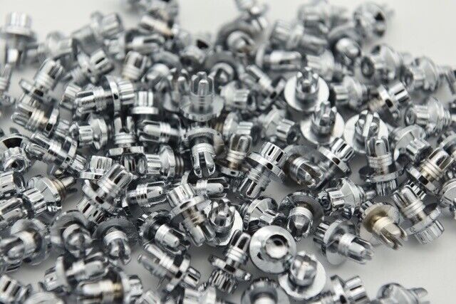 1 Sample x Chrome Plastic Wheels Rivet Nuts Replacement fake rim bolt