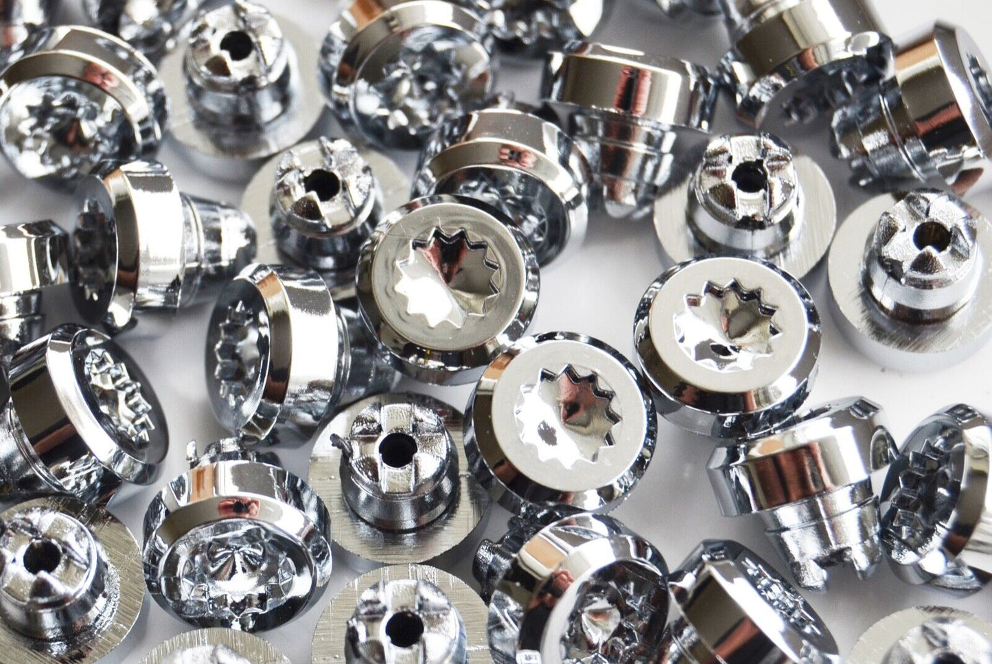 100 x Chrome Plastic Wheels Rivet Nuts fake rim bolts Ref Q2C Box 4