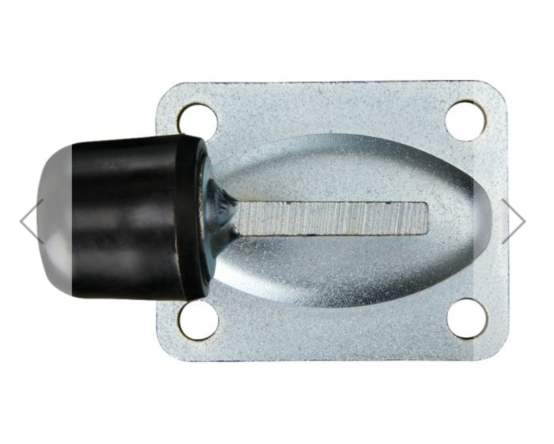 BOLT DOWN DOOR GATE STOP, GARAGE OR ELECTRIC GATES ZINC PLATED 80 x 100mm