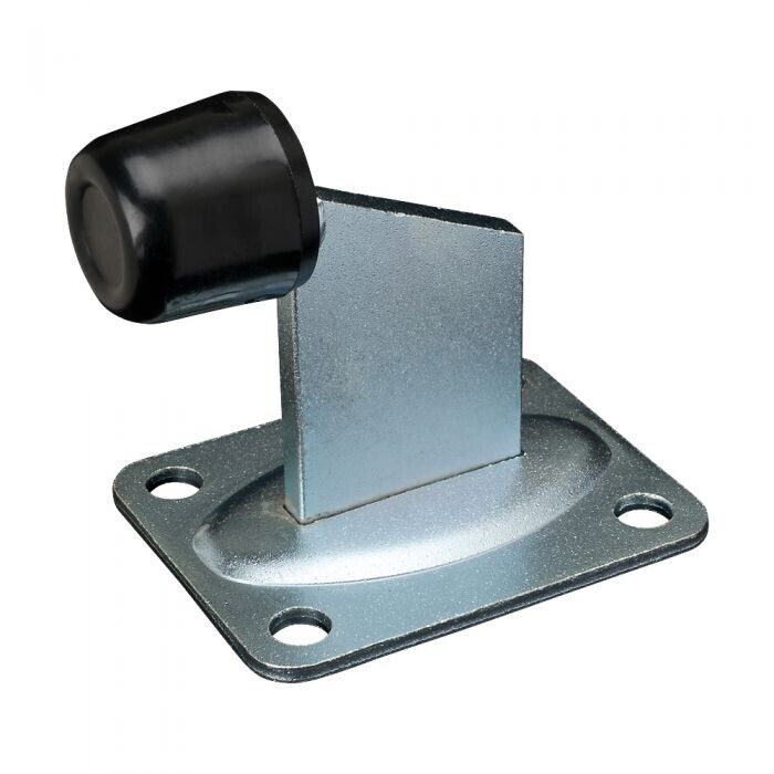 BOLT DOWN DOOR GATE STOP, GARAGE OR ELECTRIC GATES ZINC PLATED 80 x 100mm