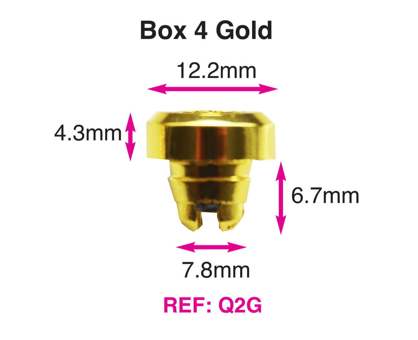 250 x Gold Plastic Wheels Rivet Nuts  fake rim bolts Ref Q2G Box 4