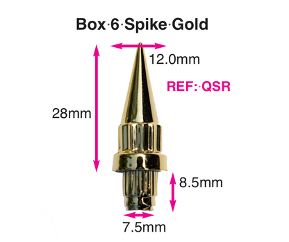 250 x 24k Gold Plastic Wheels Spike Rivet Nuts  fake rim bolts Ref QSR Box 6