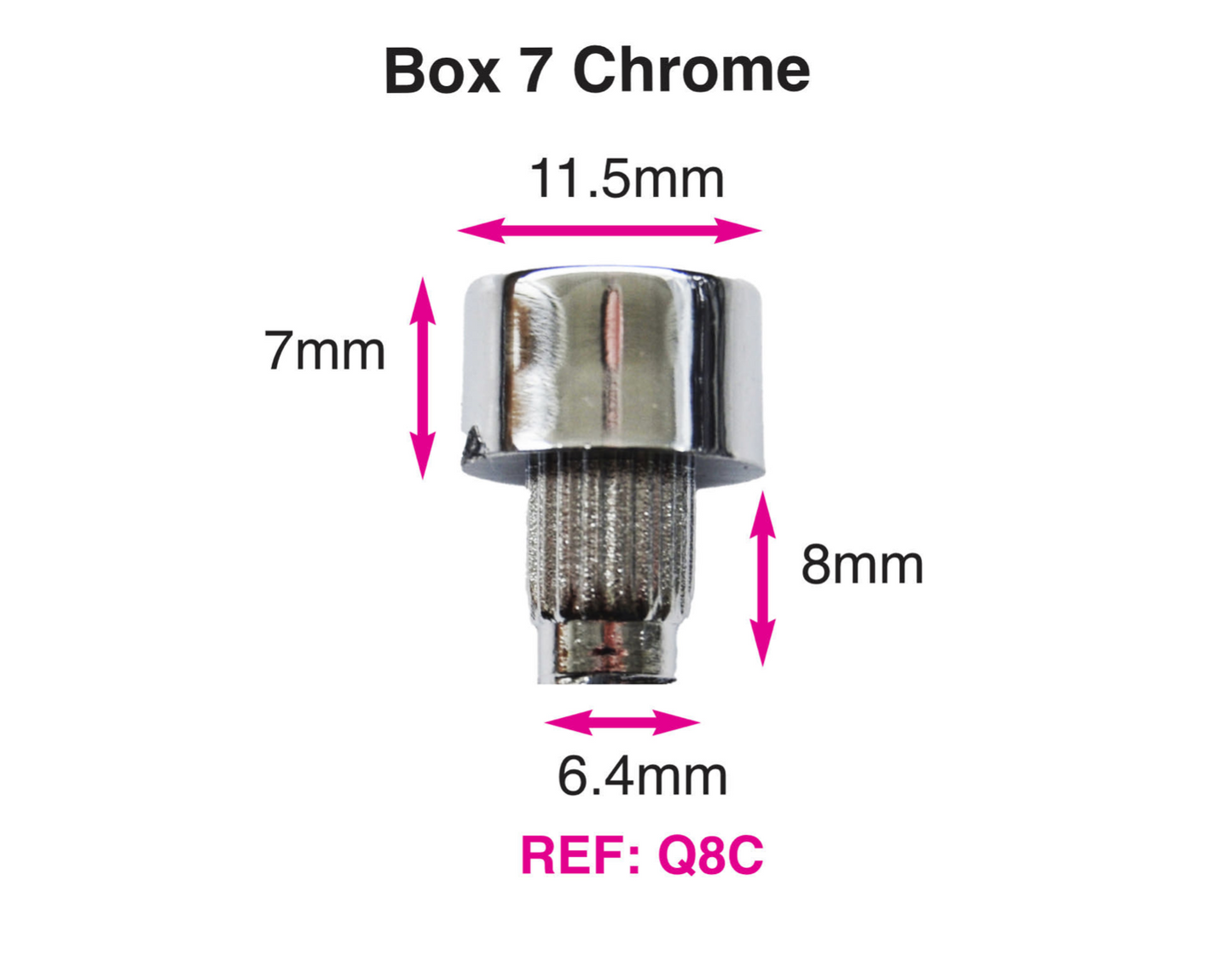 250 x Chrome Plastic Wheels Rivet Nuts  fake rim bolts Ref Q8C Box 7