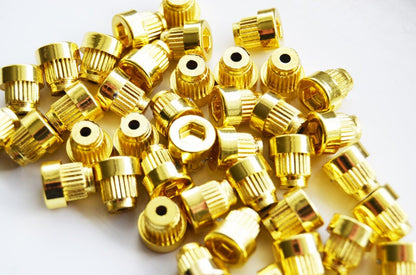 500 x Gold Plastic Wheels Hex Rivet Nuts  fake rim bolts Ref Q3G Box 1