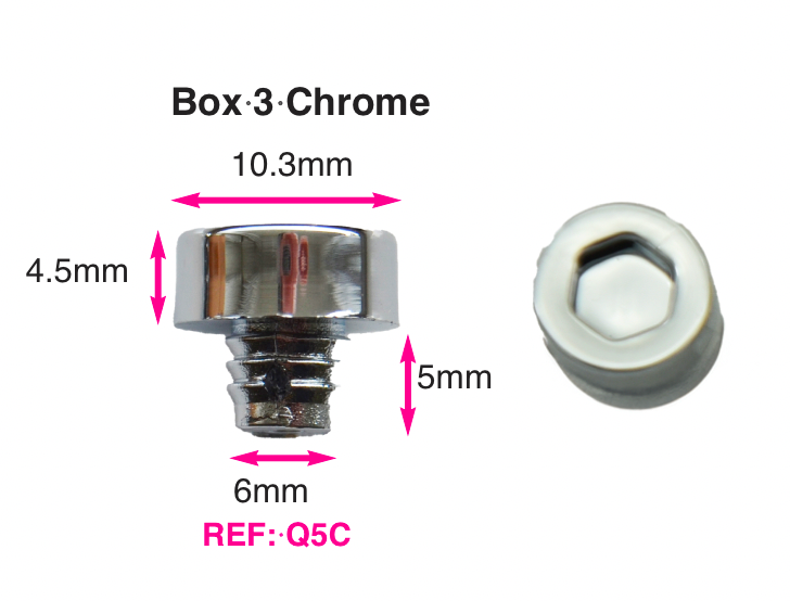 250 x Chrome Plastic Wheels Rivet Nuts fake rim bolts Ref Q5C Box 3 ...