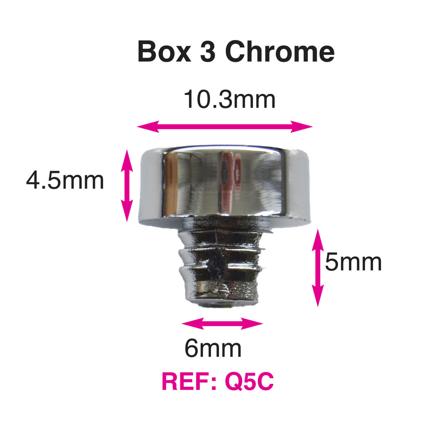 250 x Chrome Plastic Wheels Rivet Nuts  fake rim bolts Ref Q5C Box 3