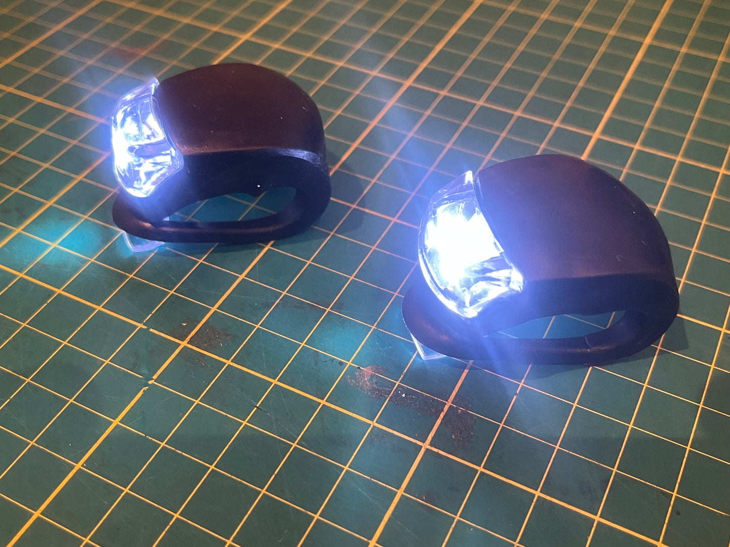 PAIR OF CRUTCHLIGHTS®  THE NEW LIGHTING SOLUTION FOR MOBILITY AIDS..