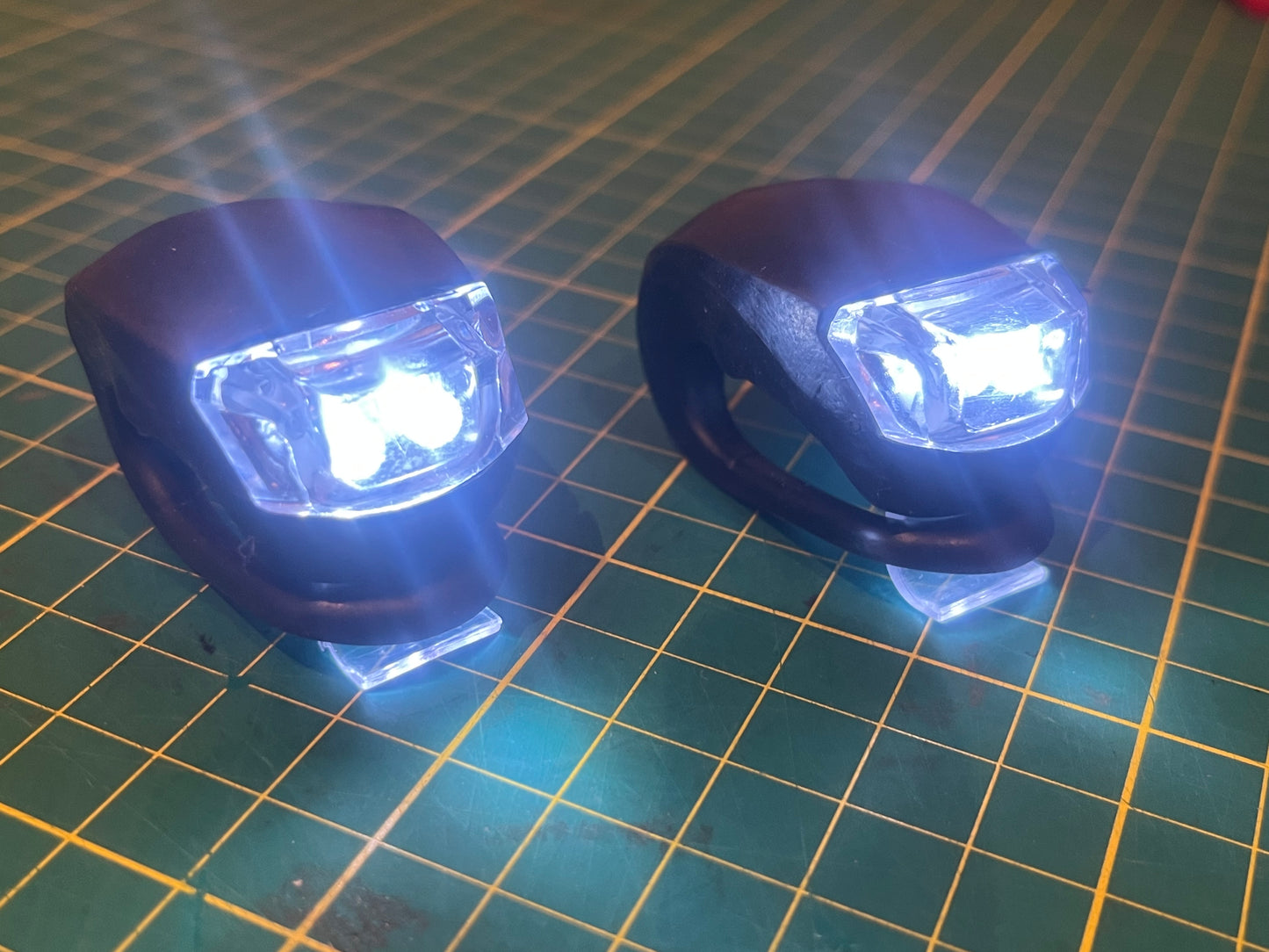 PAIR OF CRUTCHLIGHTS®  THE NEW LIGHTING SOLUTION FOR MOBILITY AIDS..