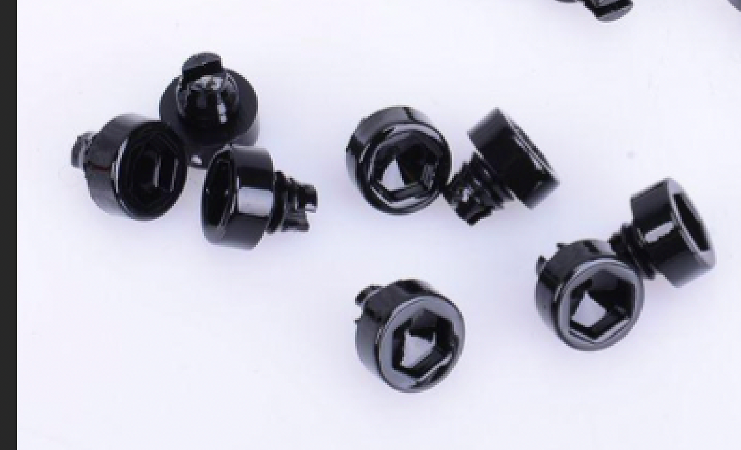 100 x Black Plastic Wheels Rivet Nuts fake rim bolts Ref ZSD Box 8