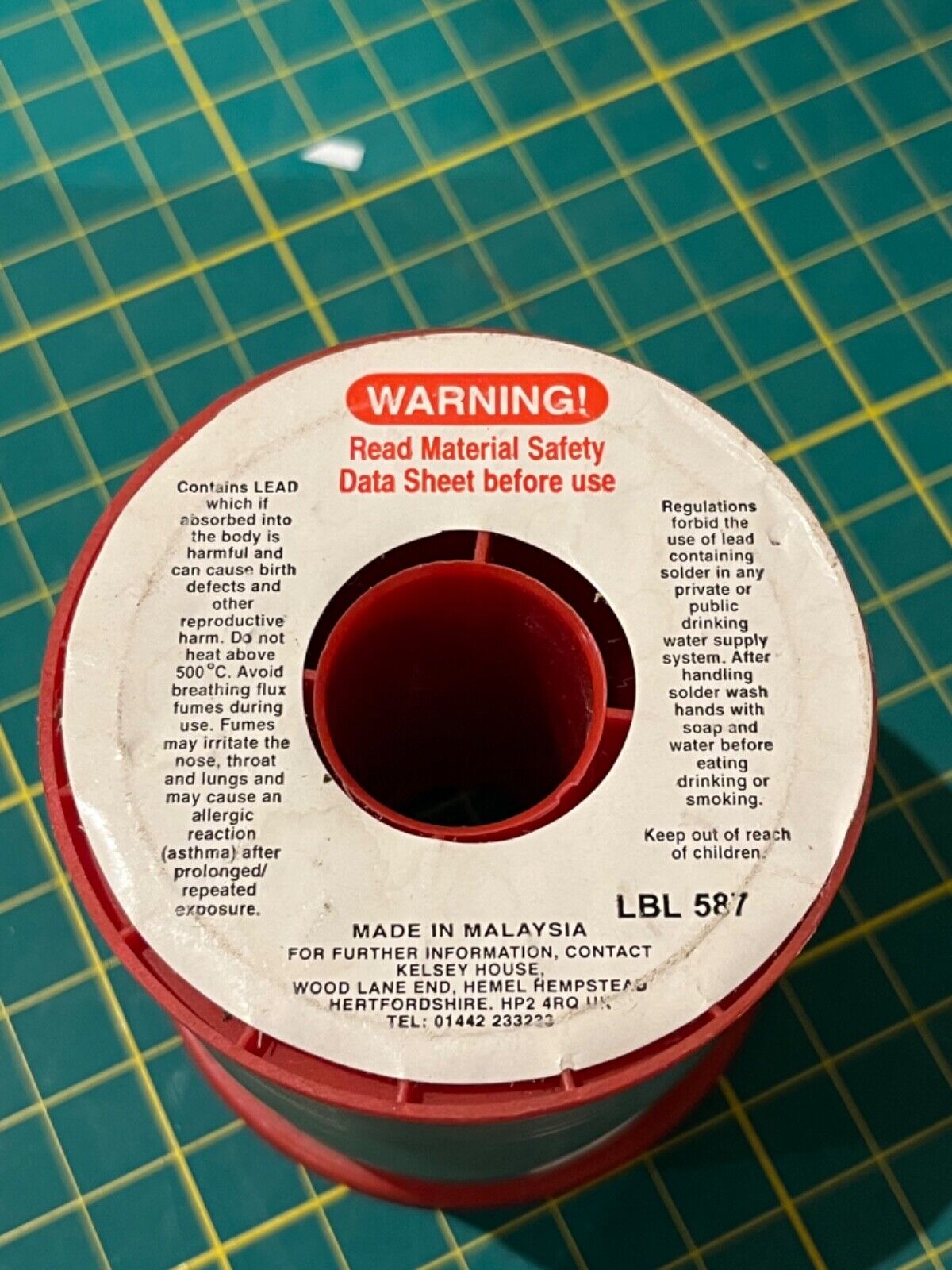 1 x 500g Reel CRYSTAL 511 5 Core EN29454 60/40 TIN/LEAD 0.9mm 