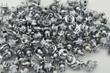 20 x Chrome Plastic Wheels Rivets Nuts  Replacement fake rim bolts + 1 FREE