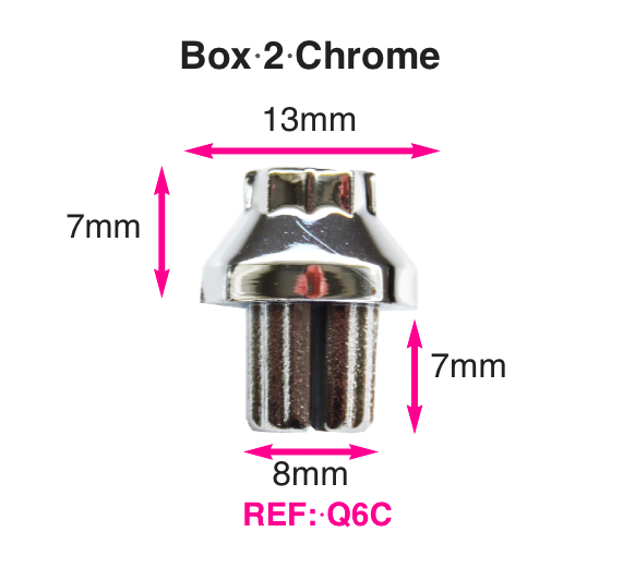 100 x Chrome Plastic Wheels Rivet Nuts  fake rim bolts Ref Q6C Box 2