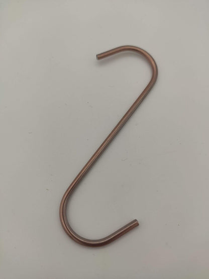 50 POWDER COATING S-HOOKS FOR THE HOME USER - 100 x 3mm Thick Copper Coated