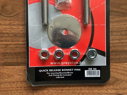 FREE STEP DRILL - Grayston Quick Release Bonnet Pins GE58