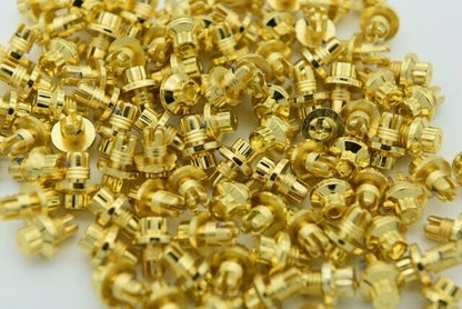 150 x Gold Plastic Wheels Rivets Nuts  Replacement fake rim bolts + FREE TOOL