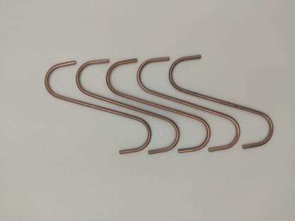 100 POWDER COATING S-HOOKS FOR THE HOME USER - 100 x 3mm Thick Copper Coated