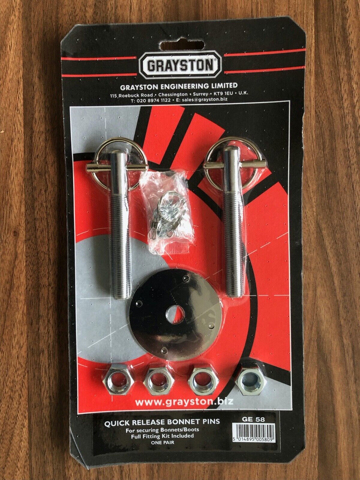 FREE STEP DRILL - Grayston Quick Release Bonnet Pins GE58