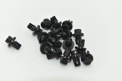 500 x Gloss Black Plastic Wheels Rivets Nuts for fake rim bolts + FREE TOOL