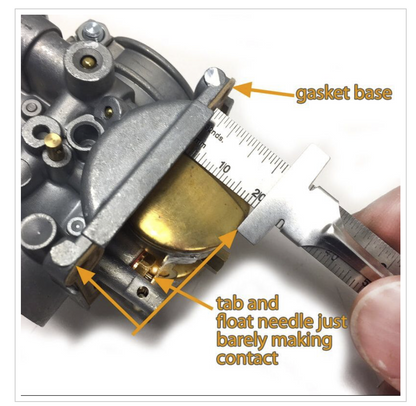 Lawnmower and small Carburettor Float Measuring Gauge and Instructions