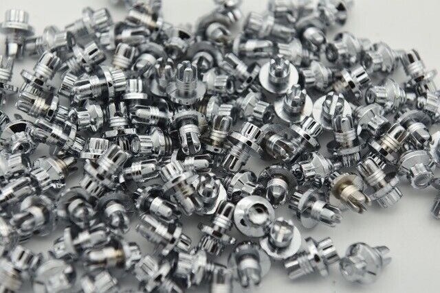 200 x Chrome Plastic Wheels Rivets Nuts  Replacement fake rim bolts +  FREE TOOL