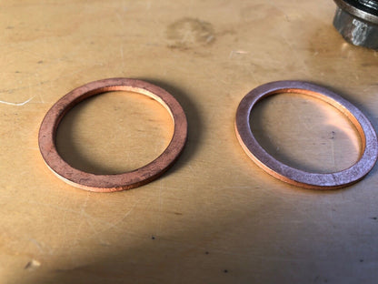 PACK OF 2 - YAMAHA XS650 XS500 Drain plug copper washers