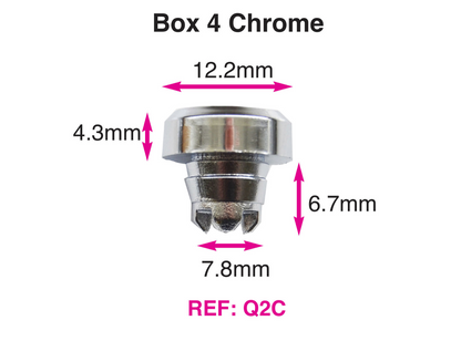 100 x Chrome Plastic Wheels Rivet Nuts  fake rim bolts Ref Q2C Box 4