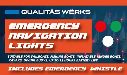 Emergency Navigation Lights with 2 whistles and 2 foil blankets