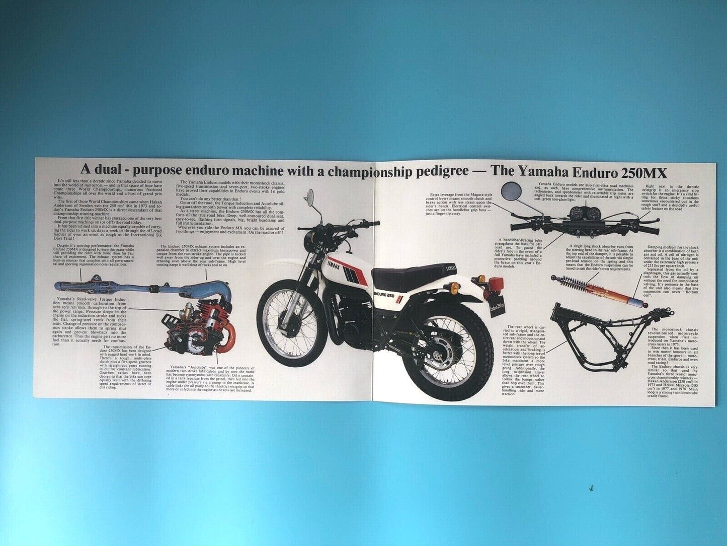 YAMAHA DT 250MX BROCHURE, 1979, reprint