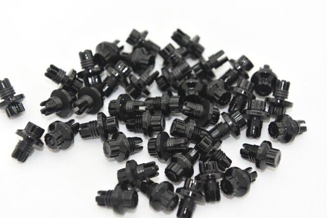 150 x Black Plastic Wheels Rivets Nuts  Replacement fake rim bolts +  FREE TOOL