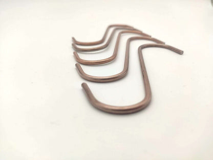 50 POWDER COATING S-HOOKS FOR THE HOME USER - 150 x 2.5mm Thick Copper Coated