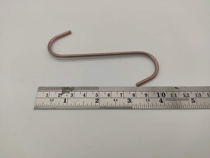 25 POWDER COATING S-HOOKS FOR THE HOME USER - 100 x 3mm Thick Copper Coated