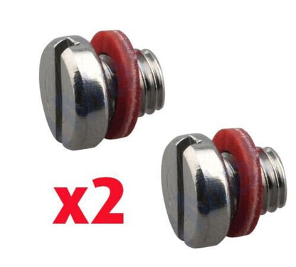 2 OUTBOARD DRAIN PLUGS + OUTBOARD GEAR LUBE OIL PUMP - FITS QUICKSILVER BOTTLES.