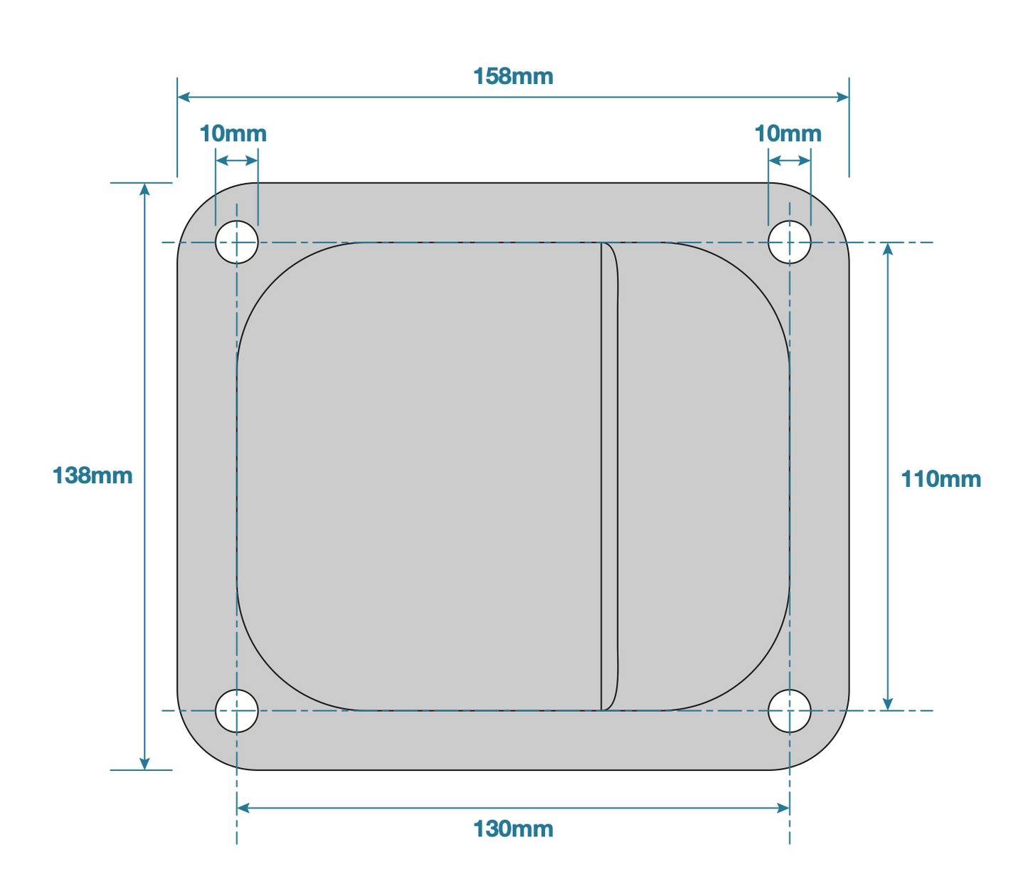 UK. SWING GATE STOP CENTER ELECTRIC GATES - LARGE H: 50x140x160