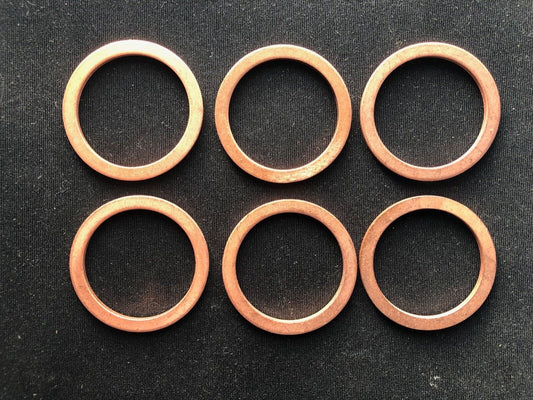 PACK OF 6 - YAMAHA XS650 XS500 Drain plug copper washers