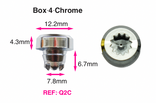 25 x Chrome Plastic Wheels Rivet Nuts  fake rim bolts Ref Q2C Box 4