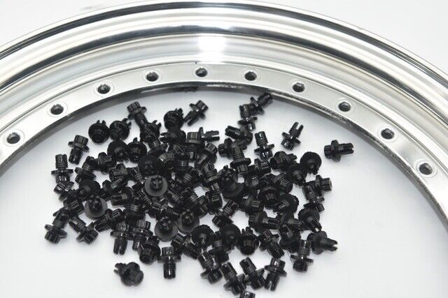 1 Sample x Black Plastic Wheels Rivets Nuts  Replacement fake rim bolt