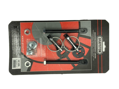 FREE STEP DRILL - Grayston Competition Bonnet Pins GE52BL BLACK ALLOY