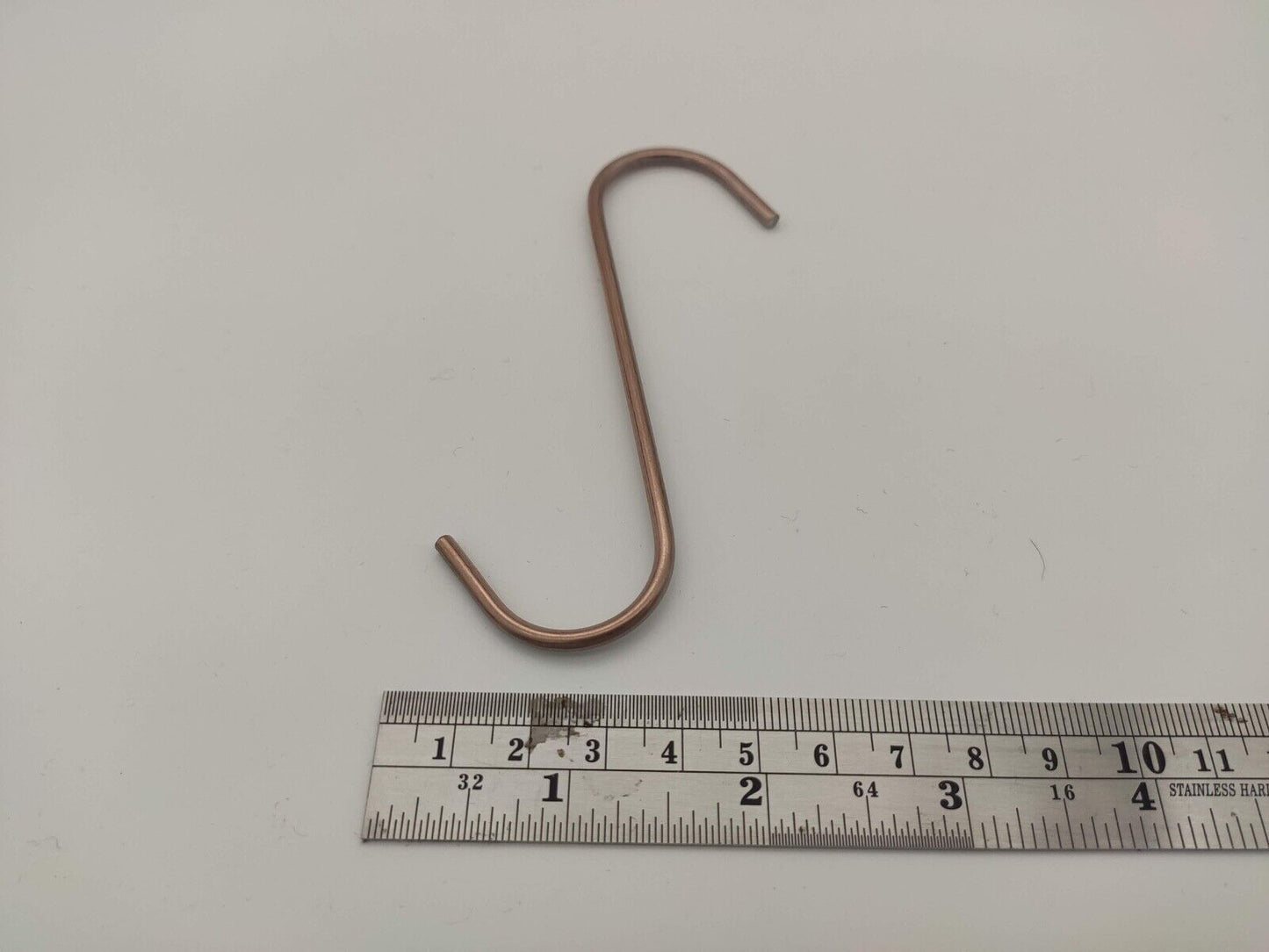 25 POWDER COATING S-HOOKS FOR THE HOME USER - 100 x 3mm Thick Copper Coated