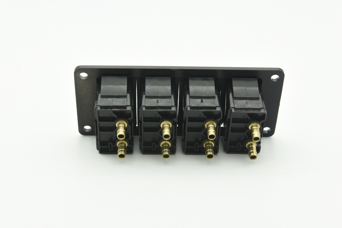 UK Manual Air Ride Suspension Paddle Valve  1/4" 6mm barb - QUAD PACK with bezel