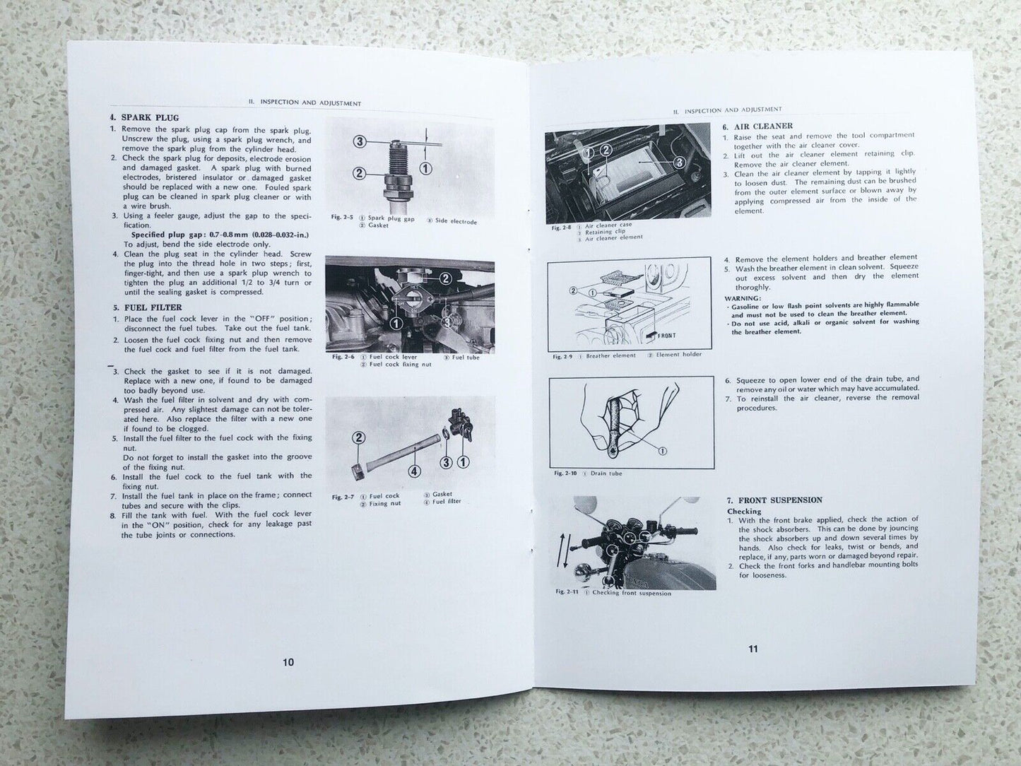 CB400F Honda  12 page SERVICE BOOK - Handy Garage Guide