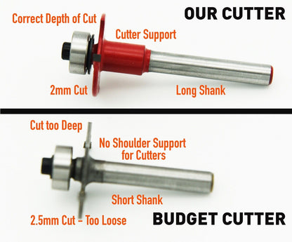 2mm Slot Cutter Bit for Knock on furniture T Trim Router Camper  -  UK STOCK