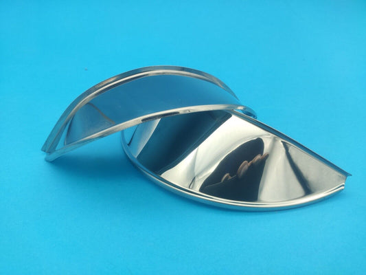 Classic VW Beetle / Camper / Ghia 7" Headlamp Eyebrow/Eyelids. Stainless Steel